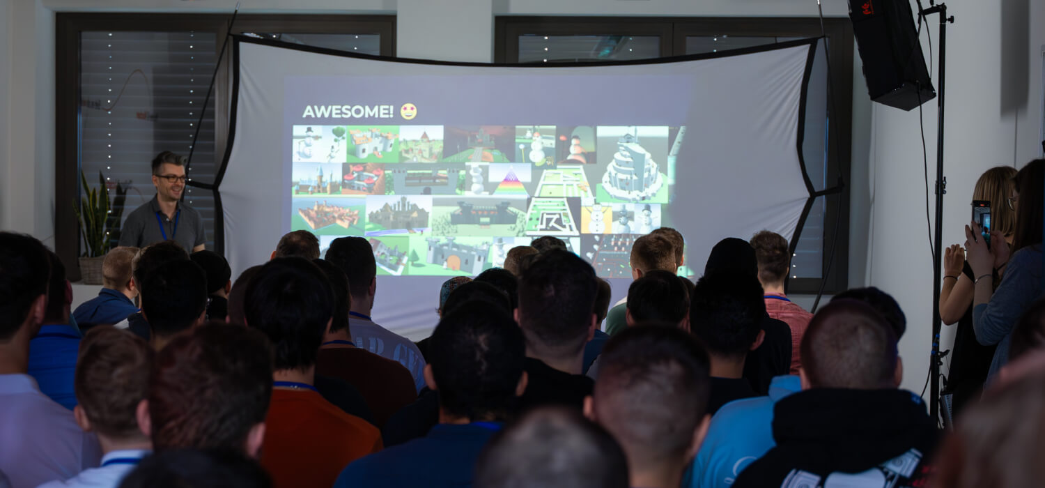 Game-Engineering Workshop mit 60 Teilnehmern